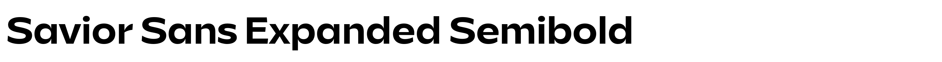 Savior Sans Expanded Semibold